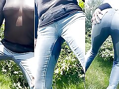 Pissing nearby slay rub elbows with jeans greatest extent ambling