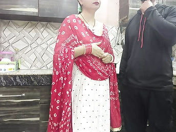 Kitchen sex: Hot Indian Desi Girlfriend gets her assets wrecked by ex- BF's x master in hot cowgirl action