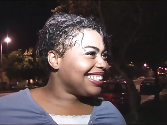 Pretty and Chunky Dark-hued Honey Gets Her Brains Fucked Out in Doggy Style Pound Session