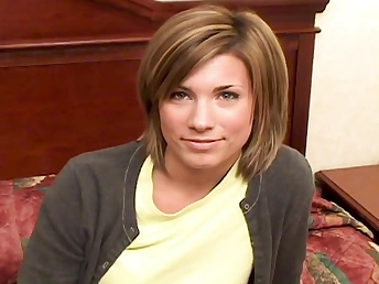 Lil' blonde with a slimy puss stars in this vid