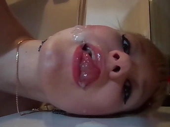 Caucasian amateur honey gets anal fucked