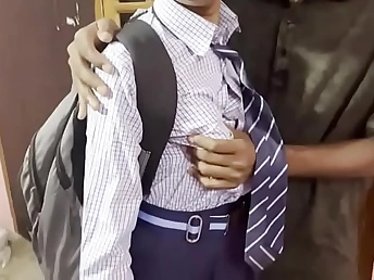 Indian GIRLFRIEND gets say no to taut labia and bootie boinked by say no to Boyfriend's enormous dark-hued spunk-pump about hard-core doggie-style act