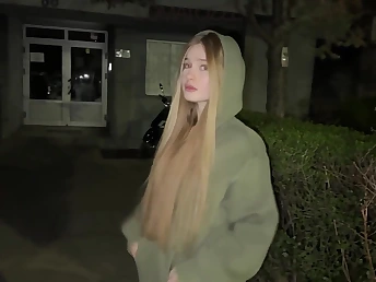 Lucky pauper gets to bang the busty pornstar, Comatozze, in public!