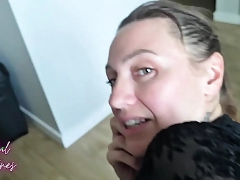 Step-daughter-in-law Amy coupled with step-daddy Stephen have a torrid smartphone making love with creampie