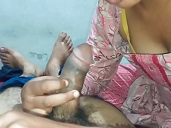 Luckyboyravi & Edible_neha_bhabhi inhaling black stunner's mouth-watering vagina & gasping overhead phat inlet