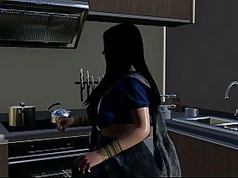 Watch Tasteless Devar's massive dildo destroy Desi Savita Bhabhi's pussy in a rejected threesome