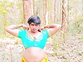 Desi Bhabi Gamesome Husbend's Stepbrother & Grubby Chats in an obstacle Woods - Lustful Indian Aunty gets