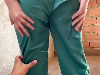A cute young woman has coition with her steady old-fashioned in a homemade video