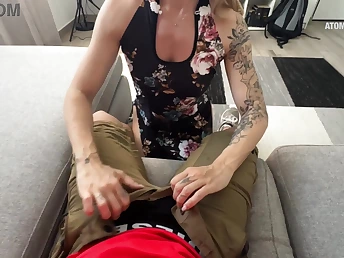 Annalisa Atomic Blonde's pussy pounded unconnected with Pakistani provision guy & swallows his load