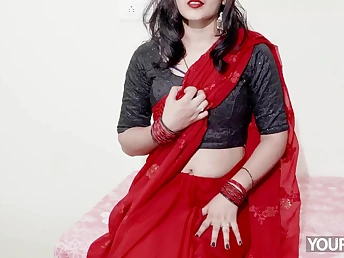 Priya Stepaunty gets her cock-squeezing gash finger-tickled, creampied & jizzed on after a scorching solo sesh in Hindi