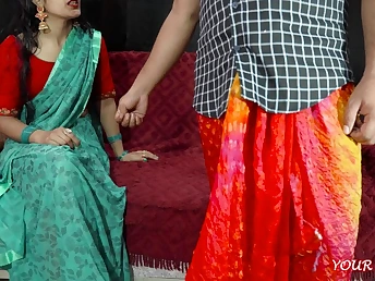 Daughter-in-law-in-law coaxes older Indian boy with his daughter for a steaming cunny screwing