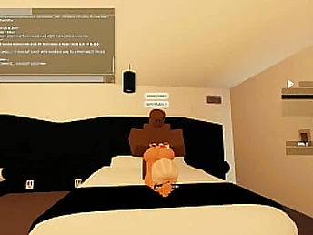 Roblox Porn: Blacked mega-bitch heads horny with harsh ass-fuck & bottomless gulf throating