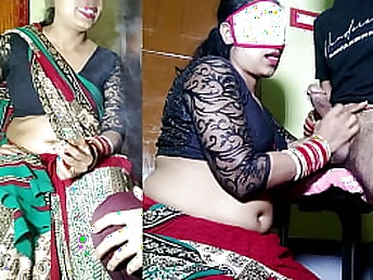 Sonika Sakar plus Pritam Vis win down plus filthy with Makaan Malkin in Hindi porno