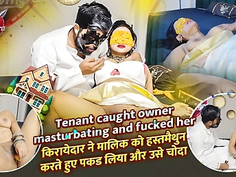 Indian Lisa Myra gets caught with an increment of weakened by her landlord