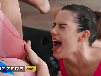 Keira Croft & Chanel Camryn moisten & horny in a sizzling yoga prizefight with Mick Blue