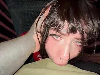 Kitten K gets her butt pounded outdoors and packed at hand super-steamy cum