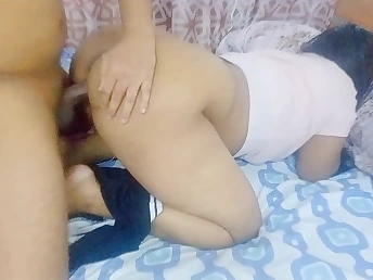 Witness Roshni-Atif's cock-squeezing bootie nailed churn hard by her Bangladeshi step-sista in super-hot homemade movie