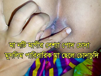 Stepson boinks his Indian stepmom's enormous backside yon close-up look