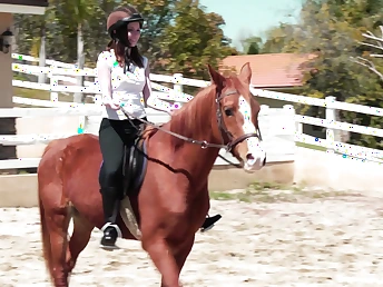 Sinn Sage and the brush stunning lesbian partner massage each other's bodies superior to before a wooden pony