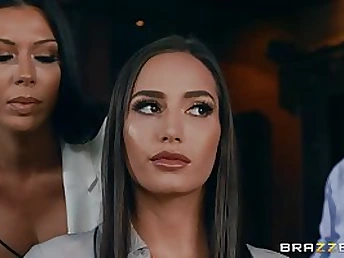 Sultry dark-haired is lifestyle swiftly how give sate a fellow via a three way with their way chief