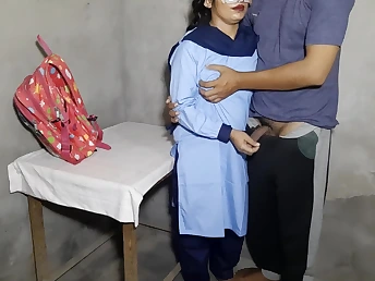 Desi college girl Cherry's first time in a rough coitus fuck-a-thon with her darling